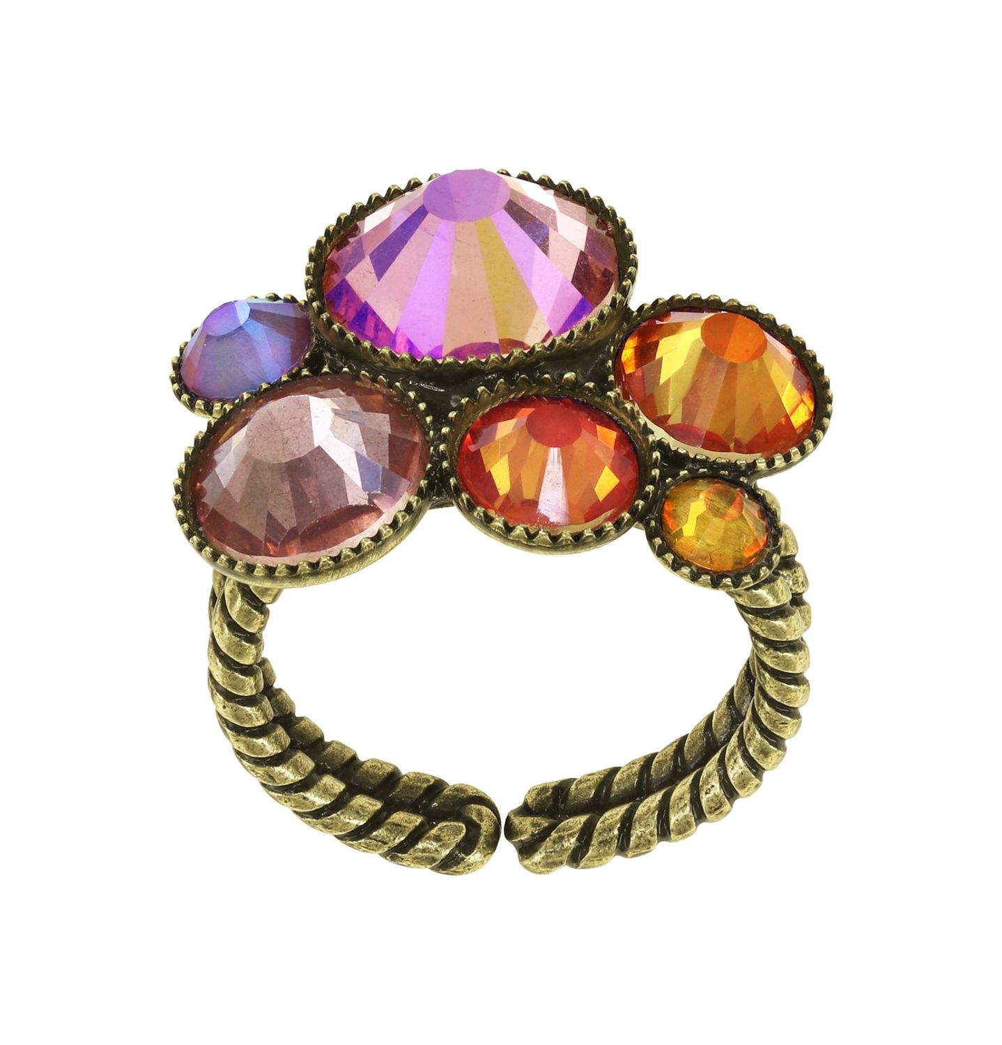 ​Konplott Ring "Water Cascade Glam" orange multi