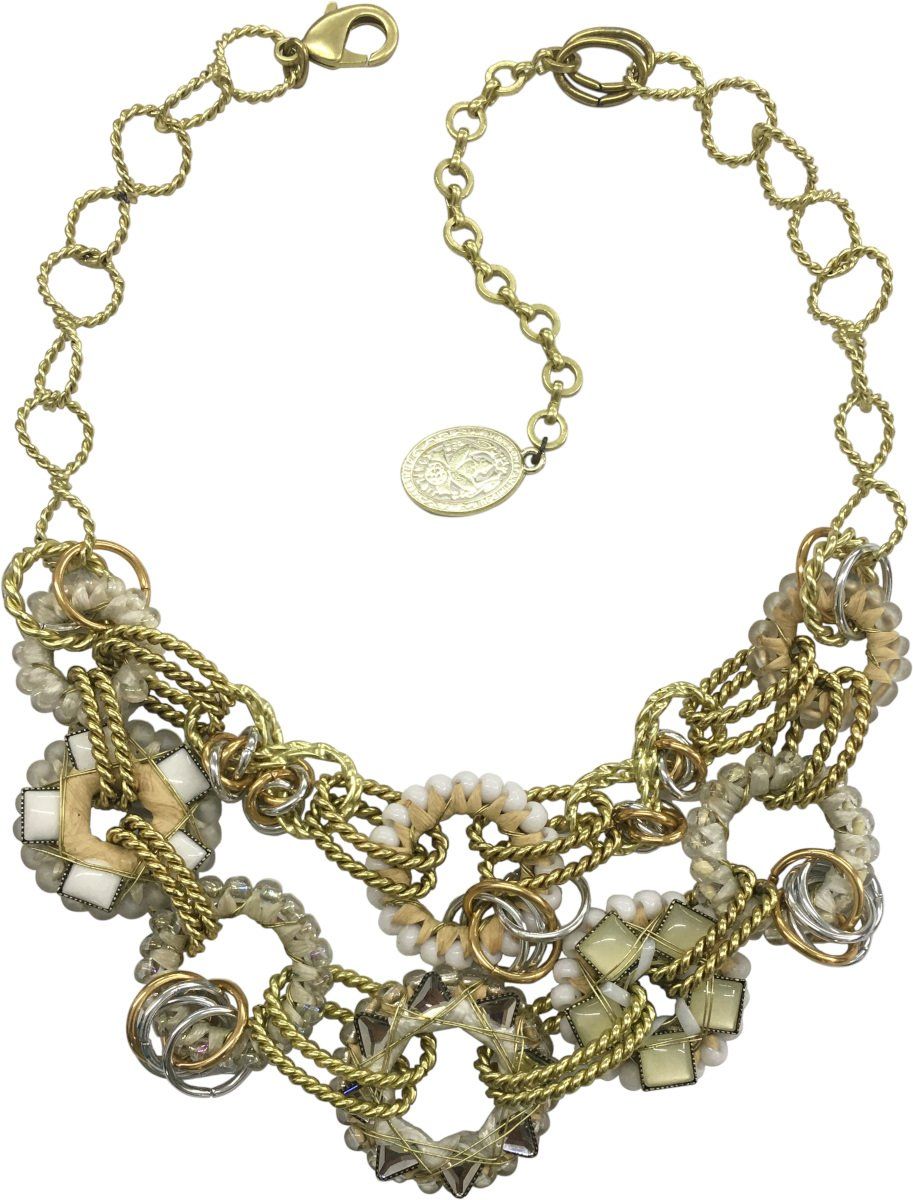 ​Konplott Kette "Kaleidotropical" white