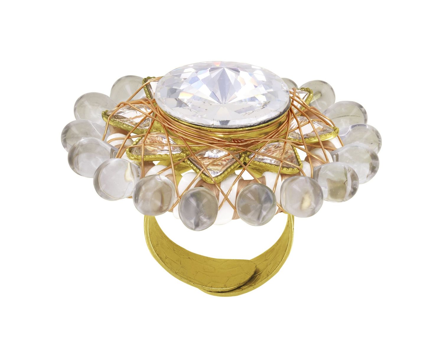 Konplott Ring "Kaleidotropical" white