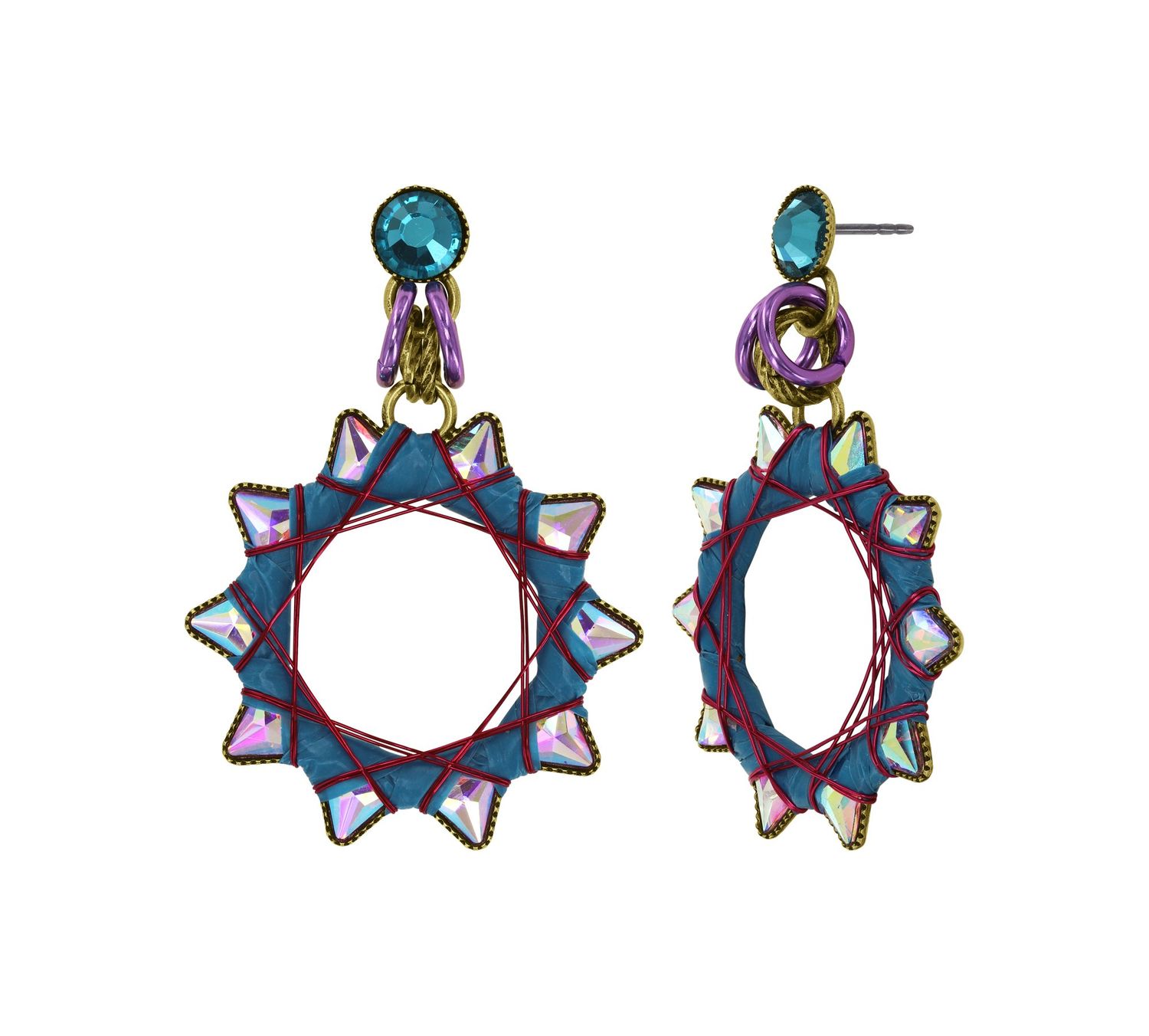 ​Konplott Ohrstecker baumelnd "Kaleidotropical" multi