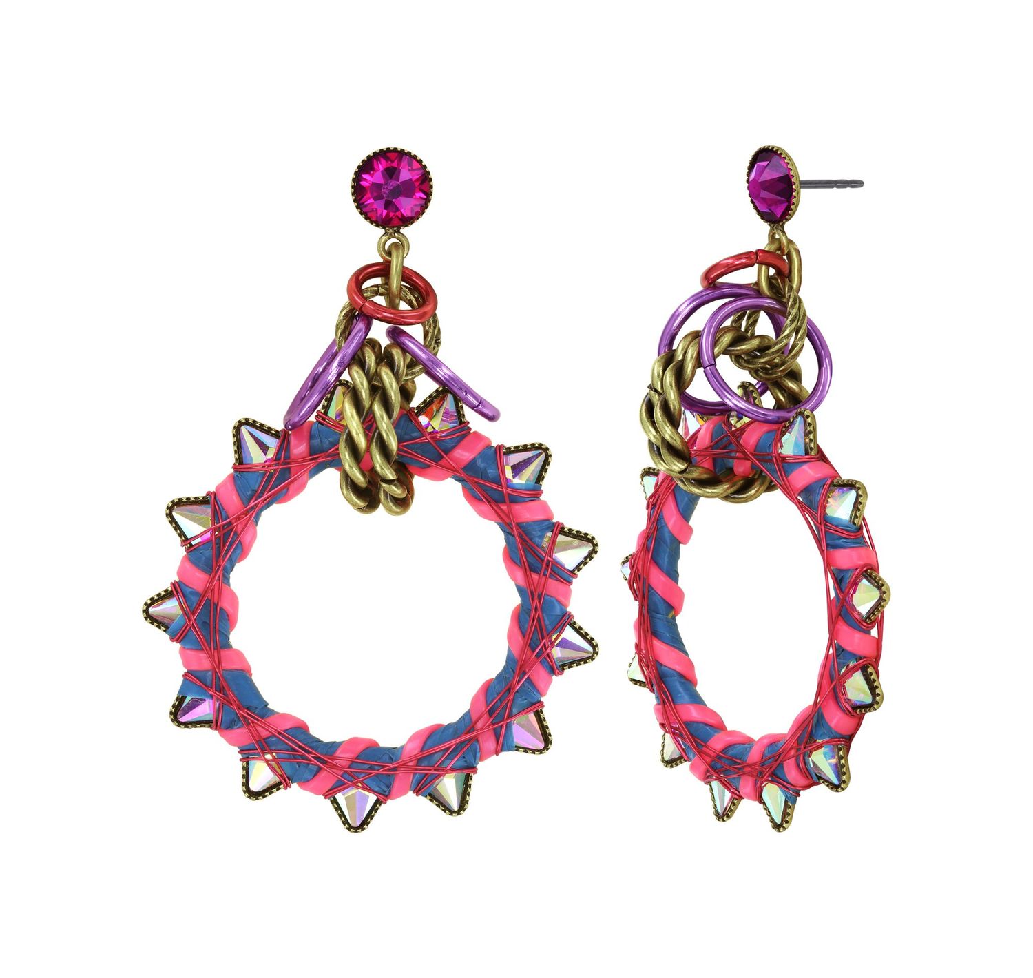 ​Konplott Ohrstecker baumelnd "Kaleidotropical" multi