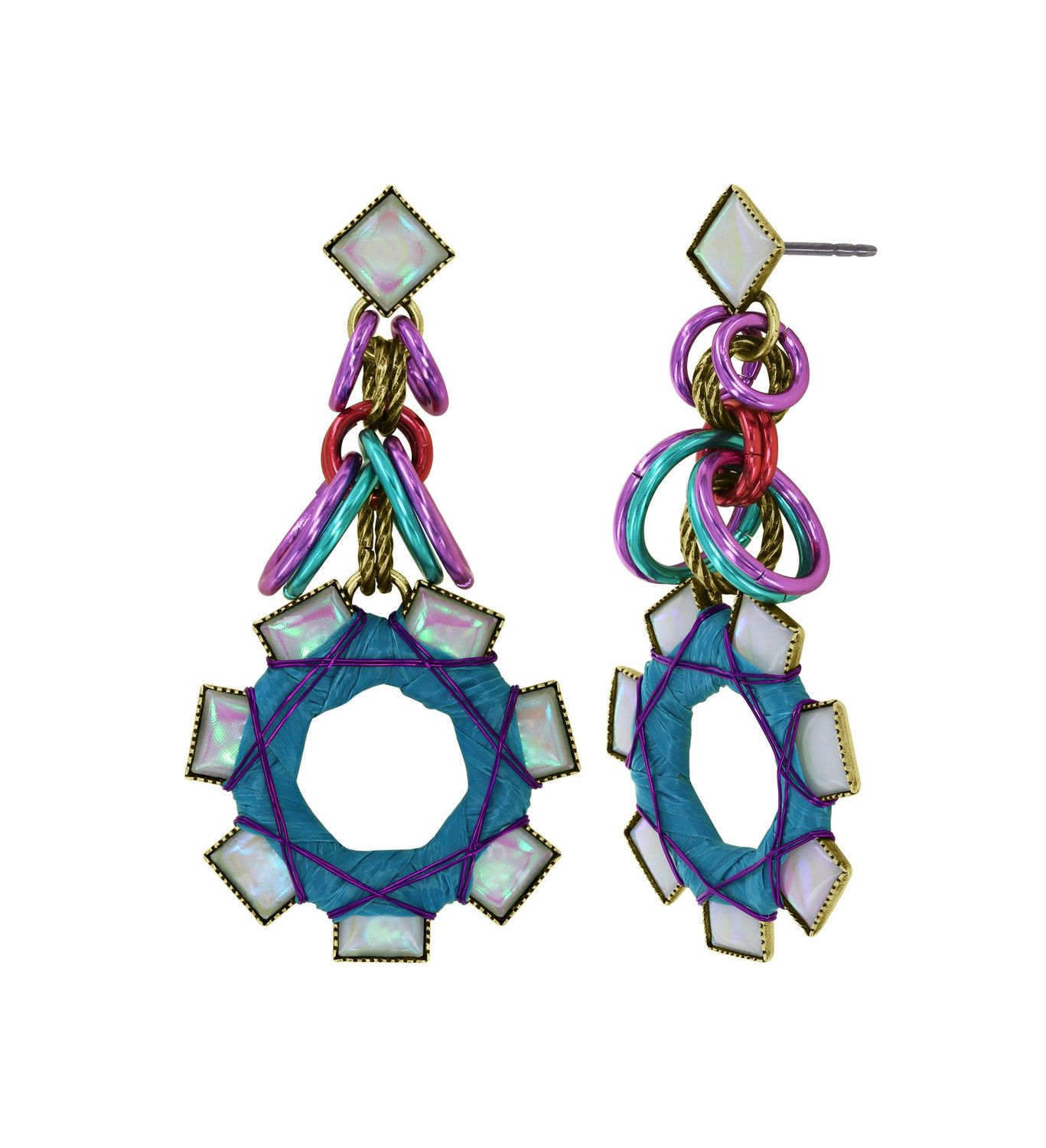 ​Konplott Ohrstecker baumelnd "Kaleidotropical" multi