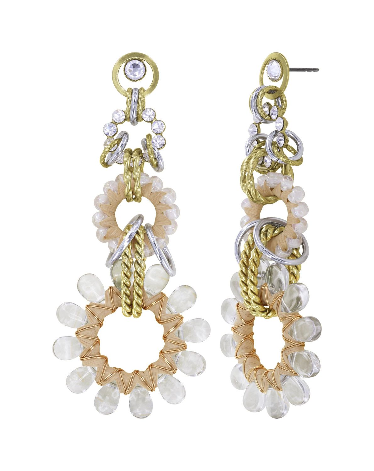 ​Konplott Ohrstecker baumelnd "Kaleidotropical" white