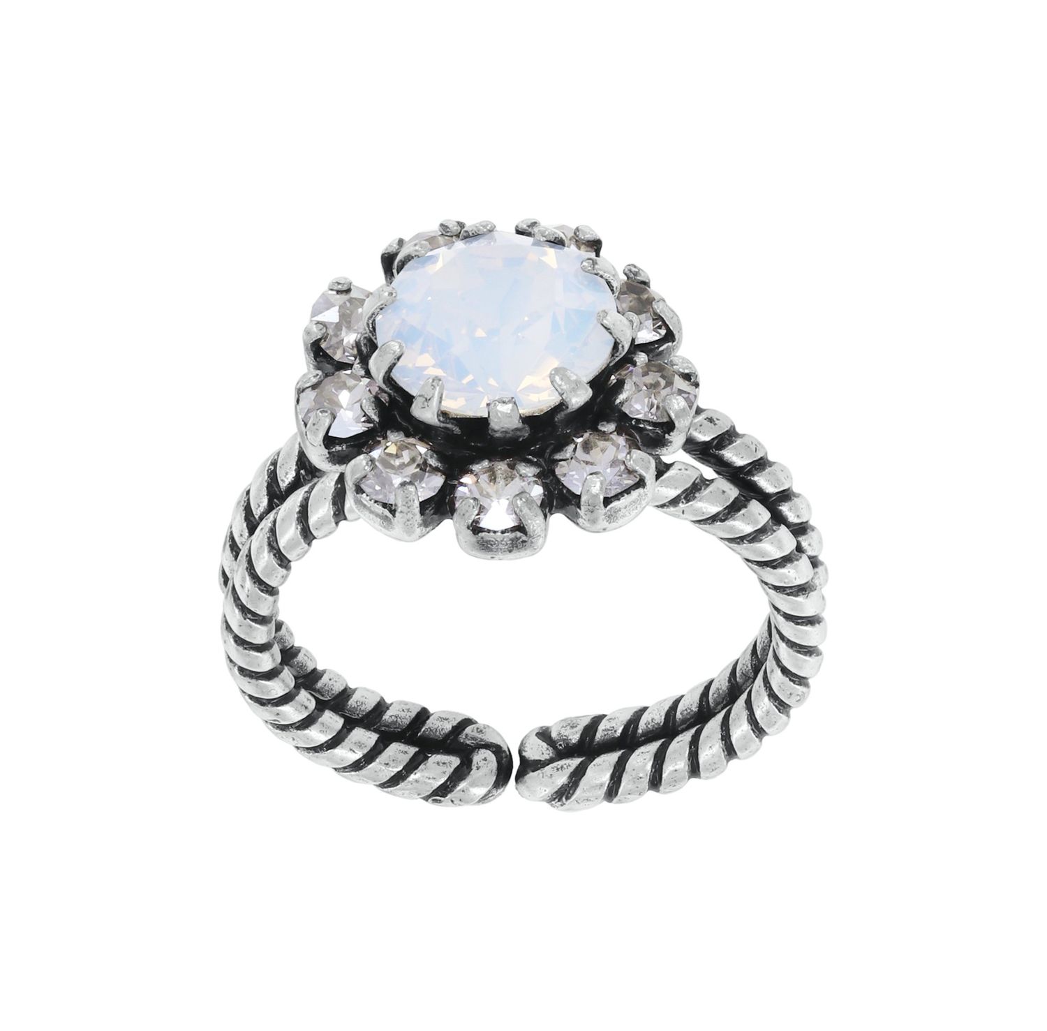 ​Konplott Ring "Artdecode" weiß