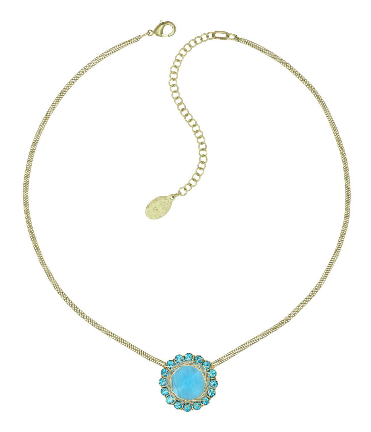 Konplott Kette "70´s Circle" blue