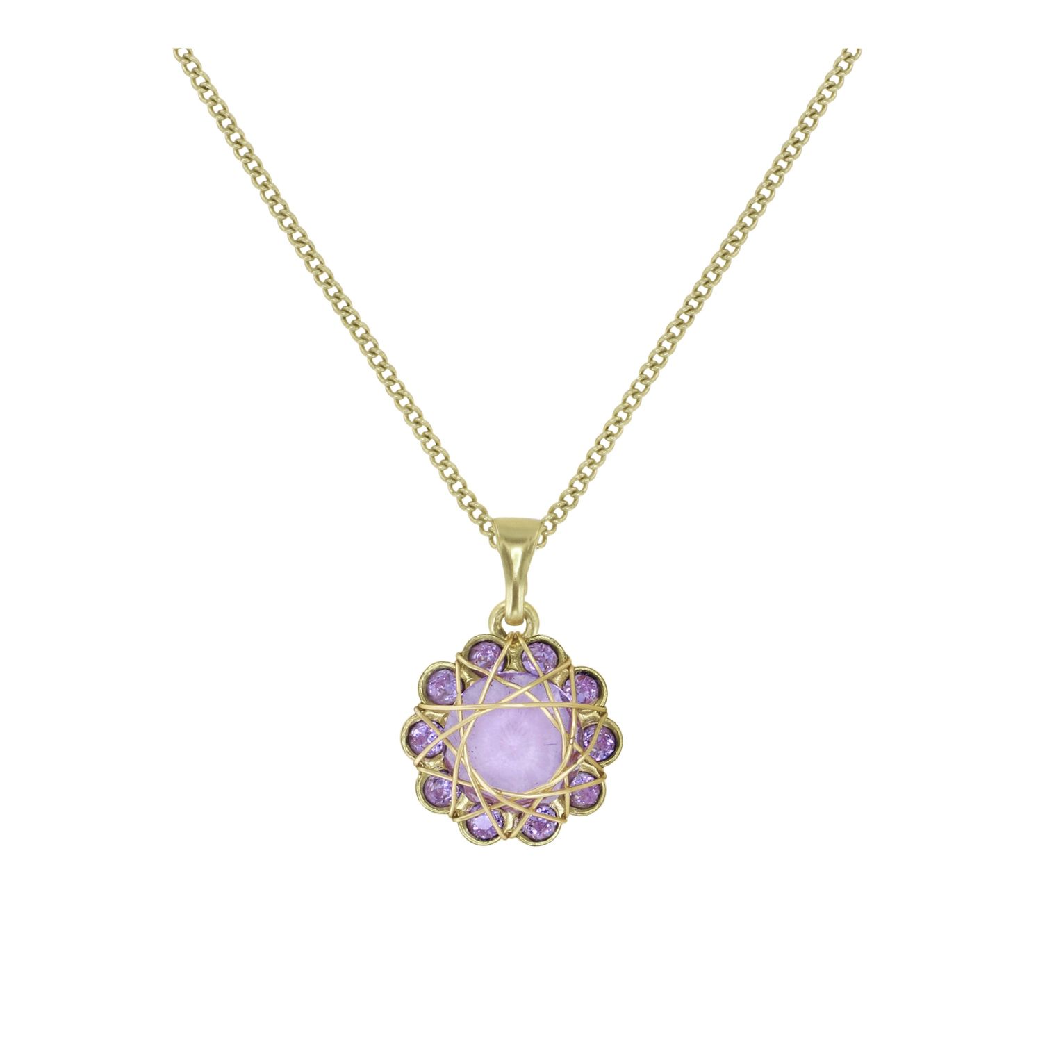 ​Konplott Kette "70´s Circle" lila