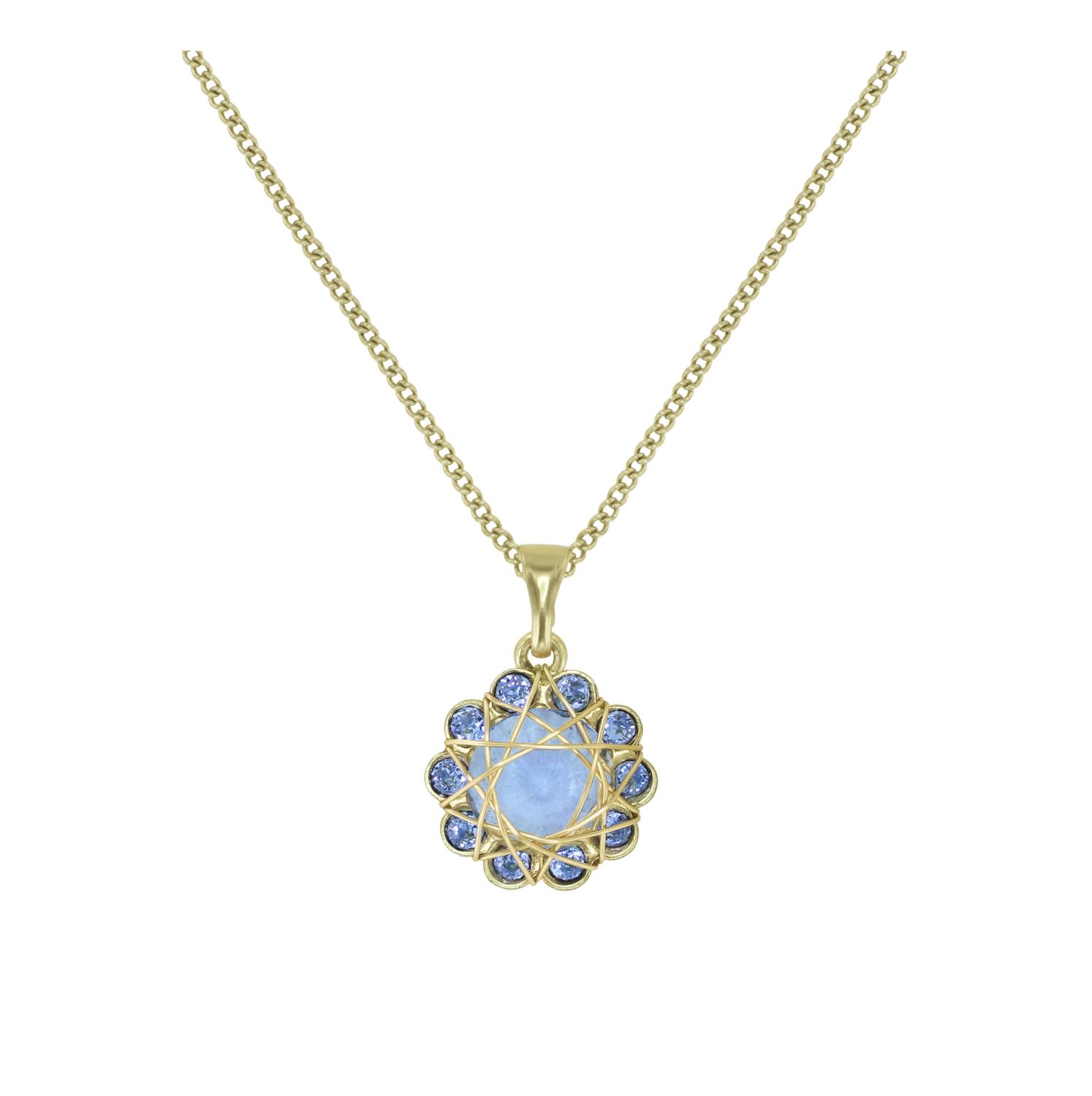 ​Konplott Kette "70´s Circle" light blue