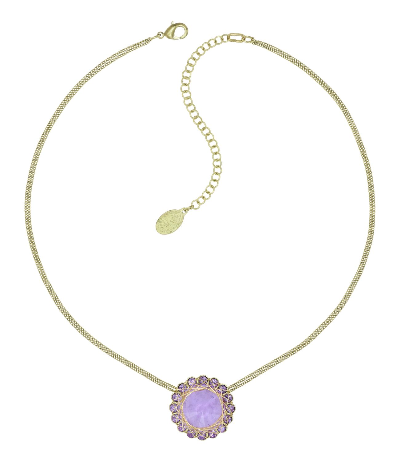 ​Konplott Kette "70´s Circle" lila