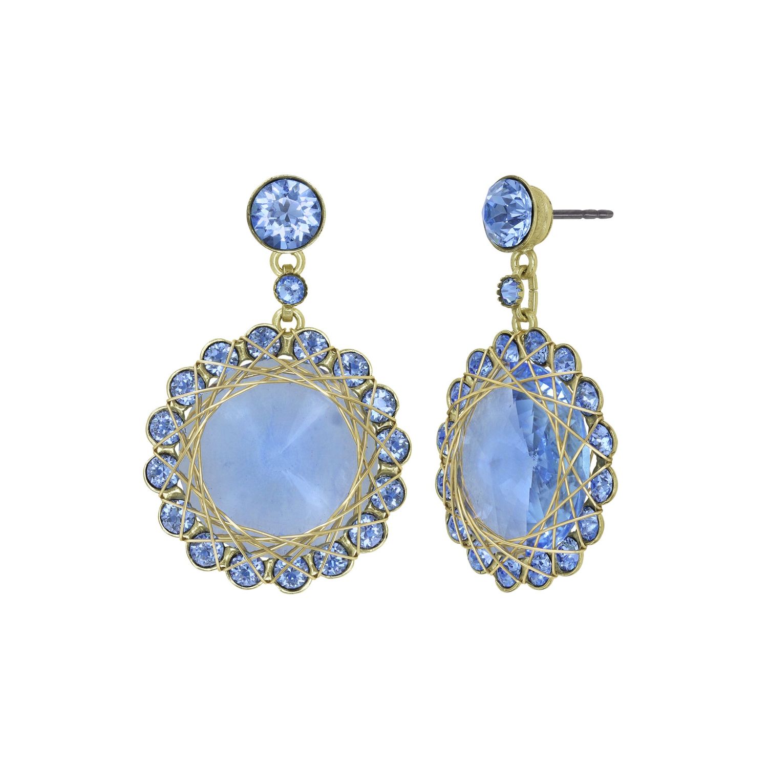 ​Konplott Ohrringe "70´s Circle" light blue