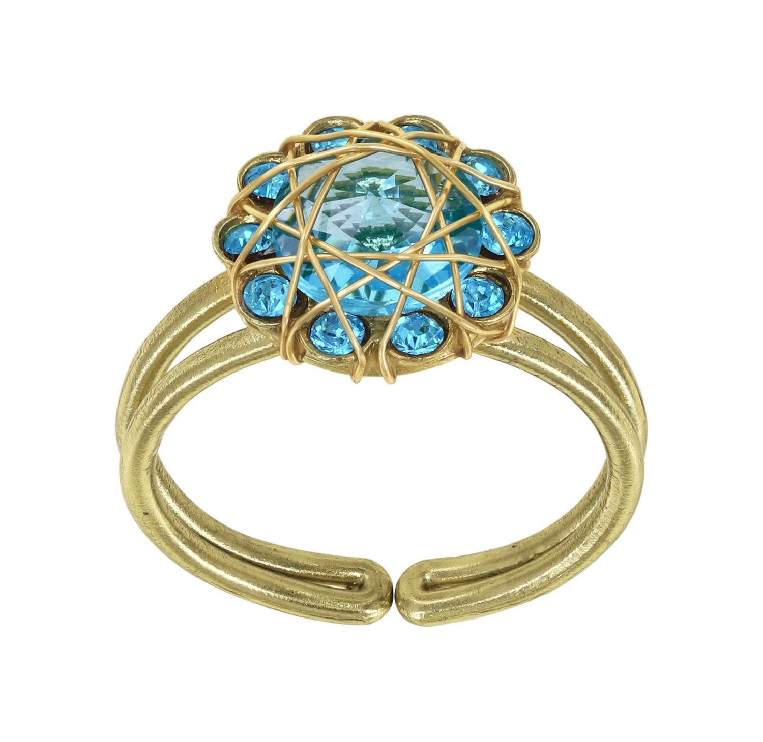 ​Konplott Ring "70´s Circle" blue