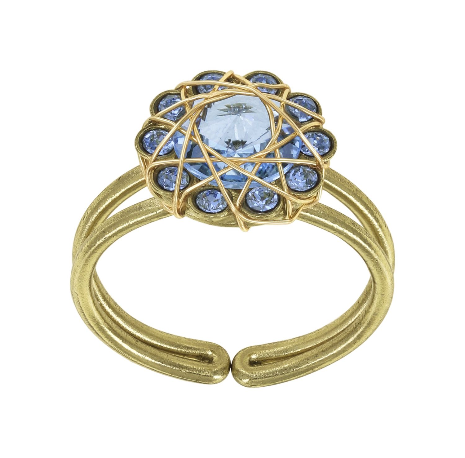 ​Konplott Ring "70´s Circle" light blue