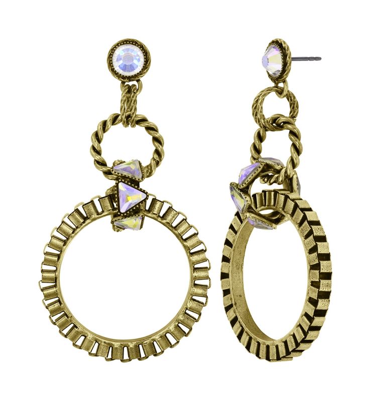 Konplott Ohrringe Konplott Ohrringe "Rings & Rhythm" brass light antik brass