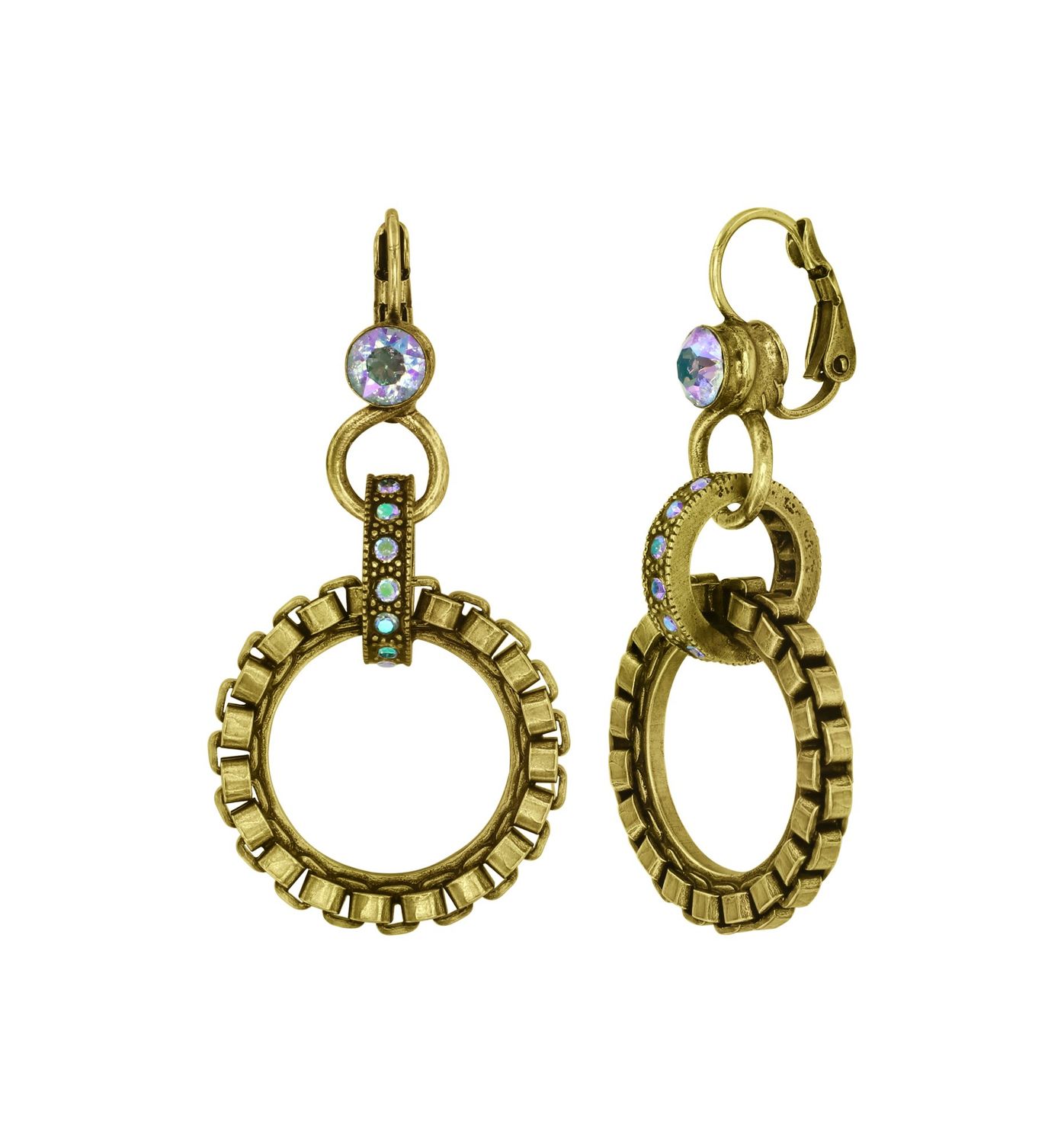 Konplott Ohrringe Konplott Ohrringe "Rings & Rhythm" brass light antik brass