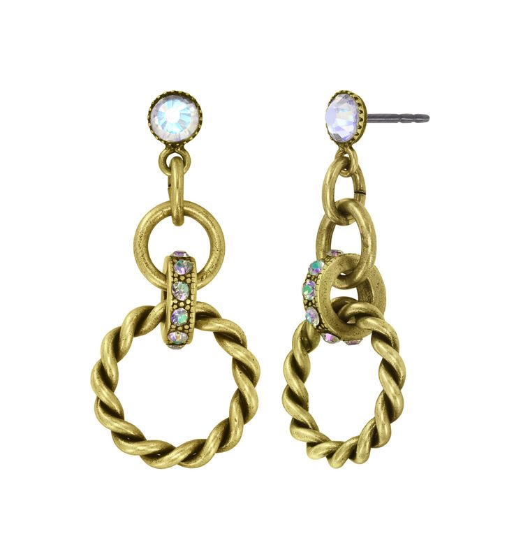 Konplott Ohrringe Konplott Ohrringe "Rings & Rhythm" brass light antik brass