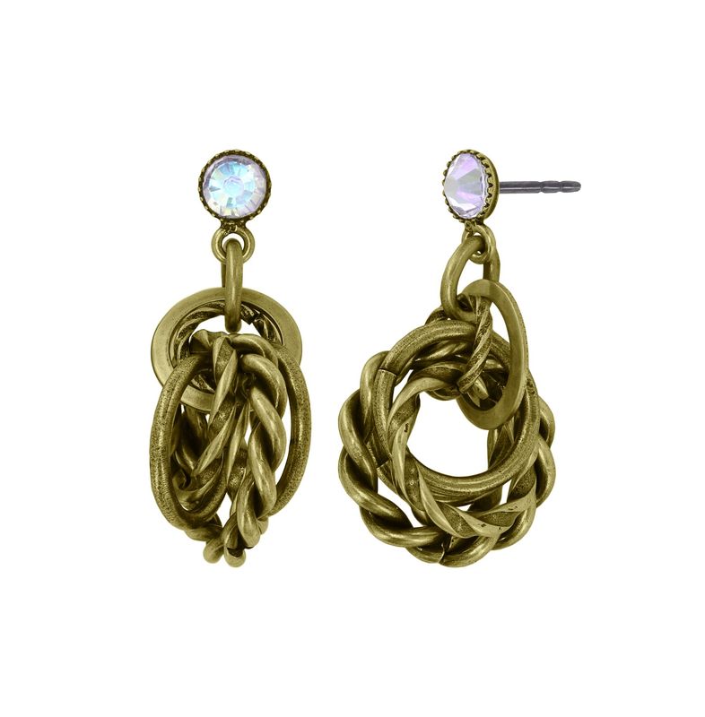 Konplott Ohrringe Konplott Ohrringe "Rings & Rhythm" brass light antik brass