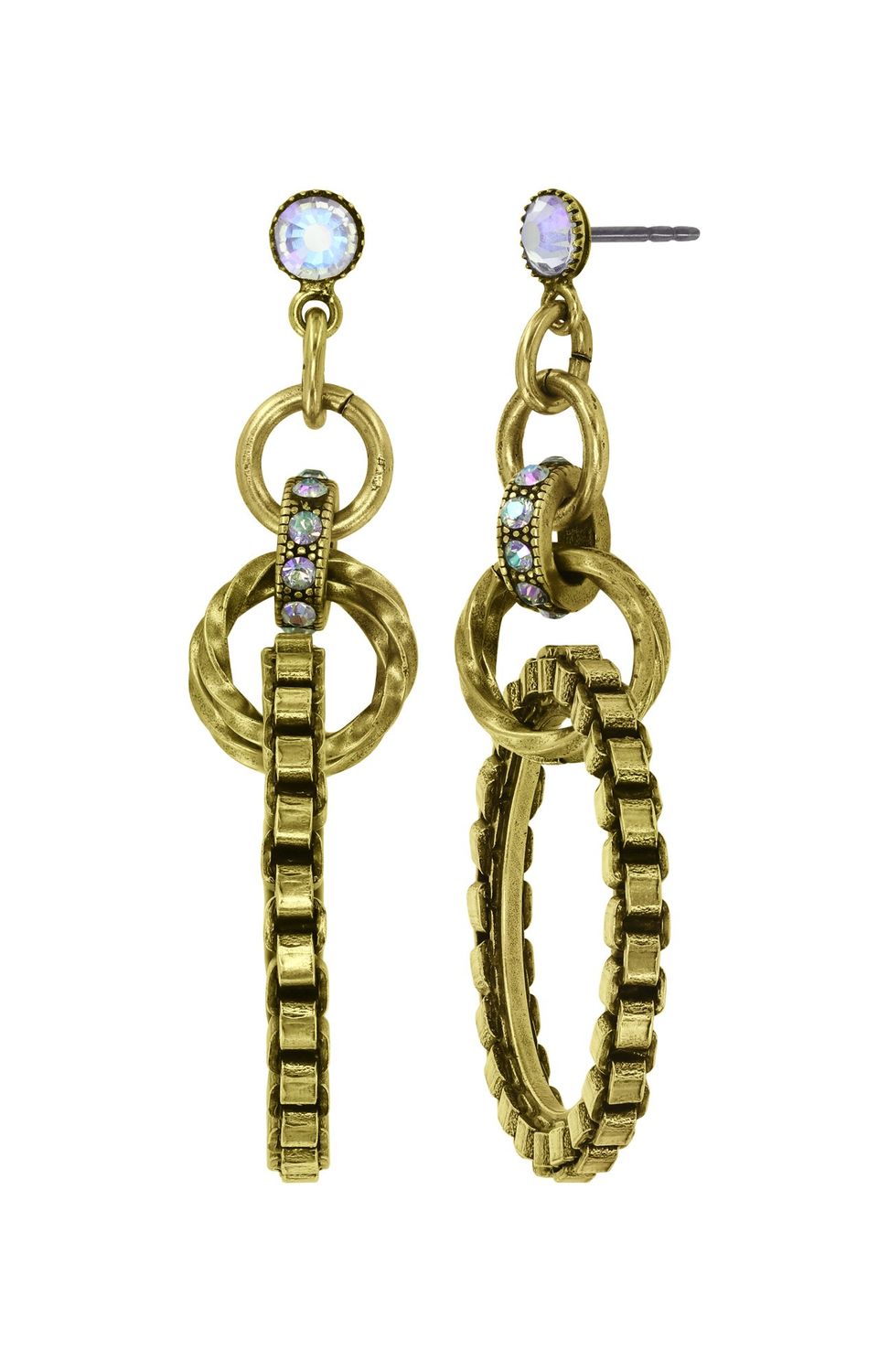 ​Konplott Ohrringe "Rings & Rhythm" brass light antik brass