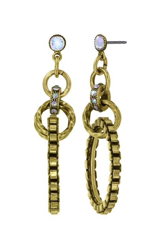 Konplott Ohrringe Konplott Ohrringe "Rings & Rhythm" brass light antik brass