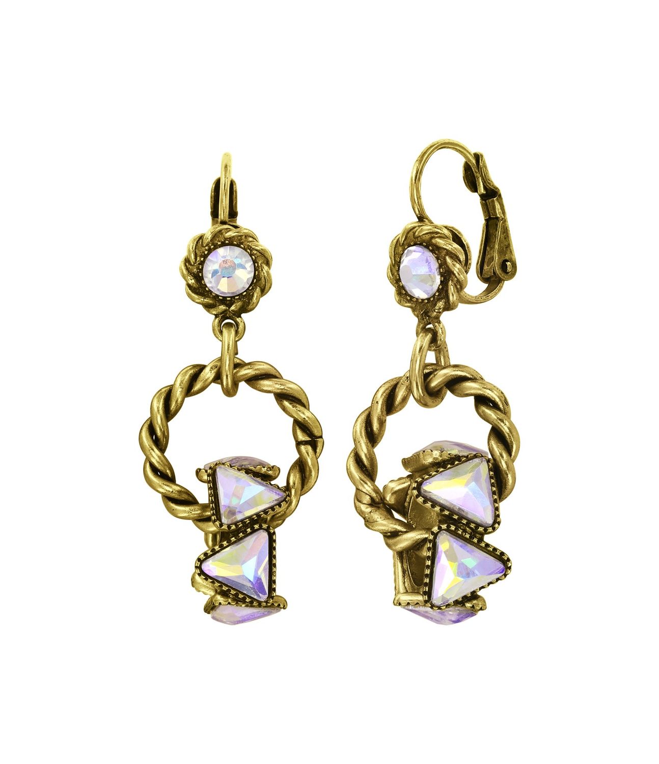 ​Konplott Ohrringe "Rings & Rhythm" brass light antik brass