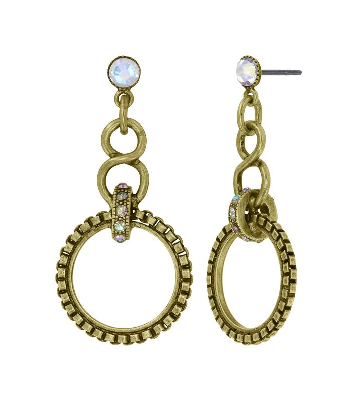 Konplott Ohrringe Konplott Ohrringe "Rings & Rhythm" brass light antik brass