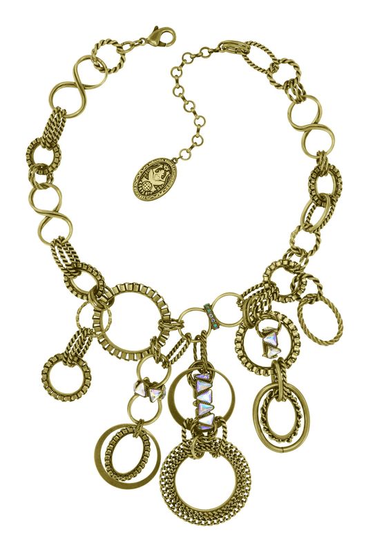 Konplott Kette Konplott Kette "Rings & Rhythm" brass light antik brass