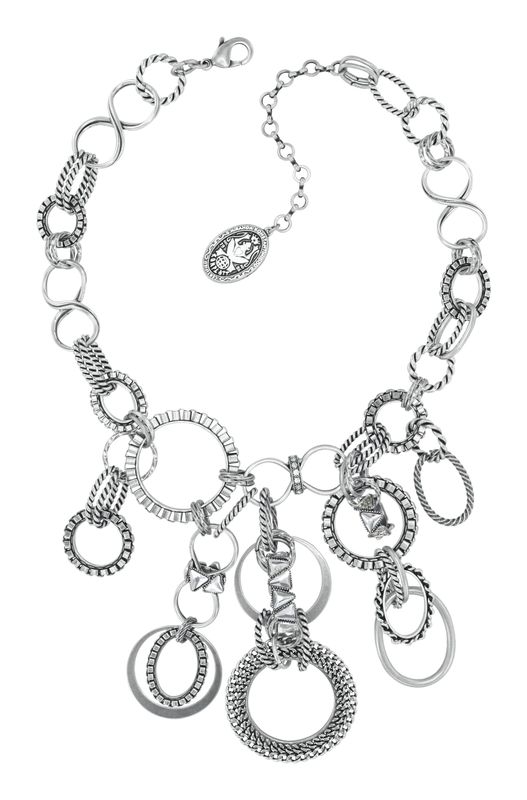 Konplott Kette Konplott Kette "Rings & Rhythm" silver light antik silver