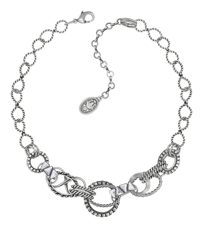 Konplott Kette Konplott Kette "Rings & Rhythm" silver light antik silver