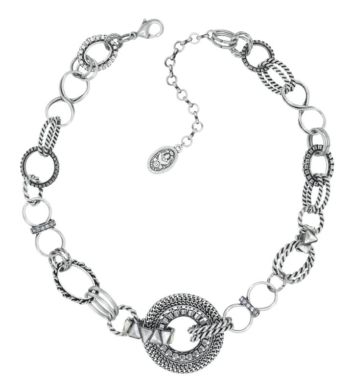 Konplott Kette Konplott Kette "Rings & Rhythm" silver light antik silver
