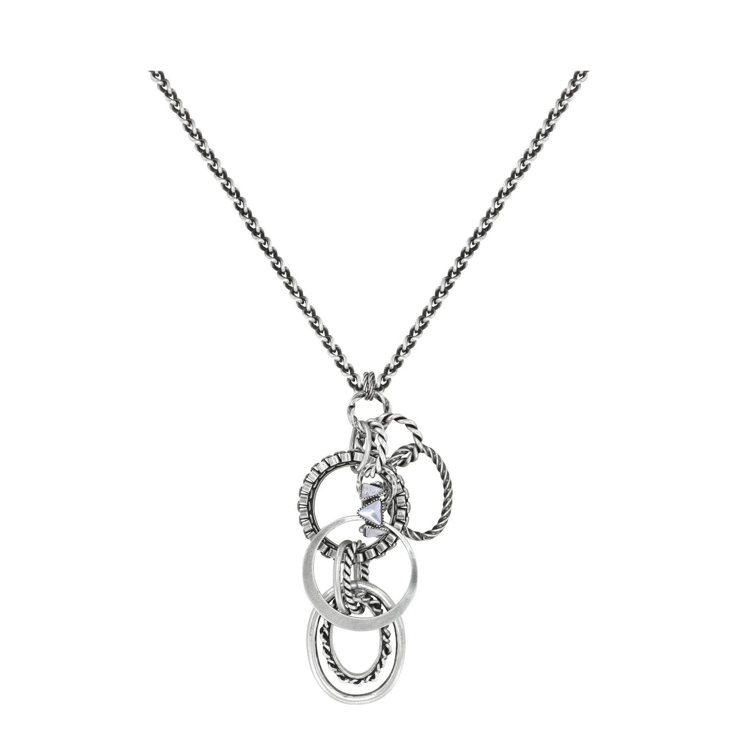 ​Konplott Kette LONG  "Rings & Rhythm" silver light antik silver