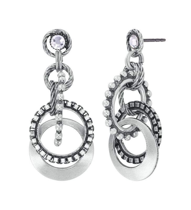 Konplott Ohrringe Konplott Ohrringe "Rings & Rhythm" silver light antik silver