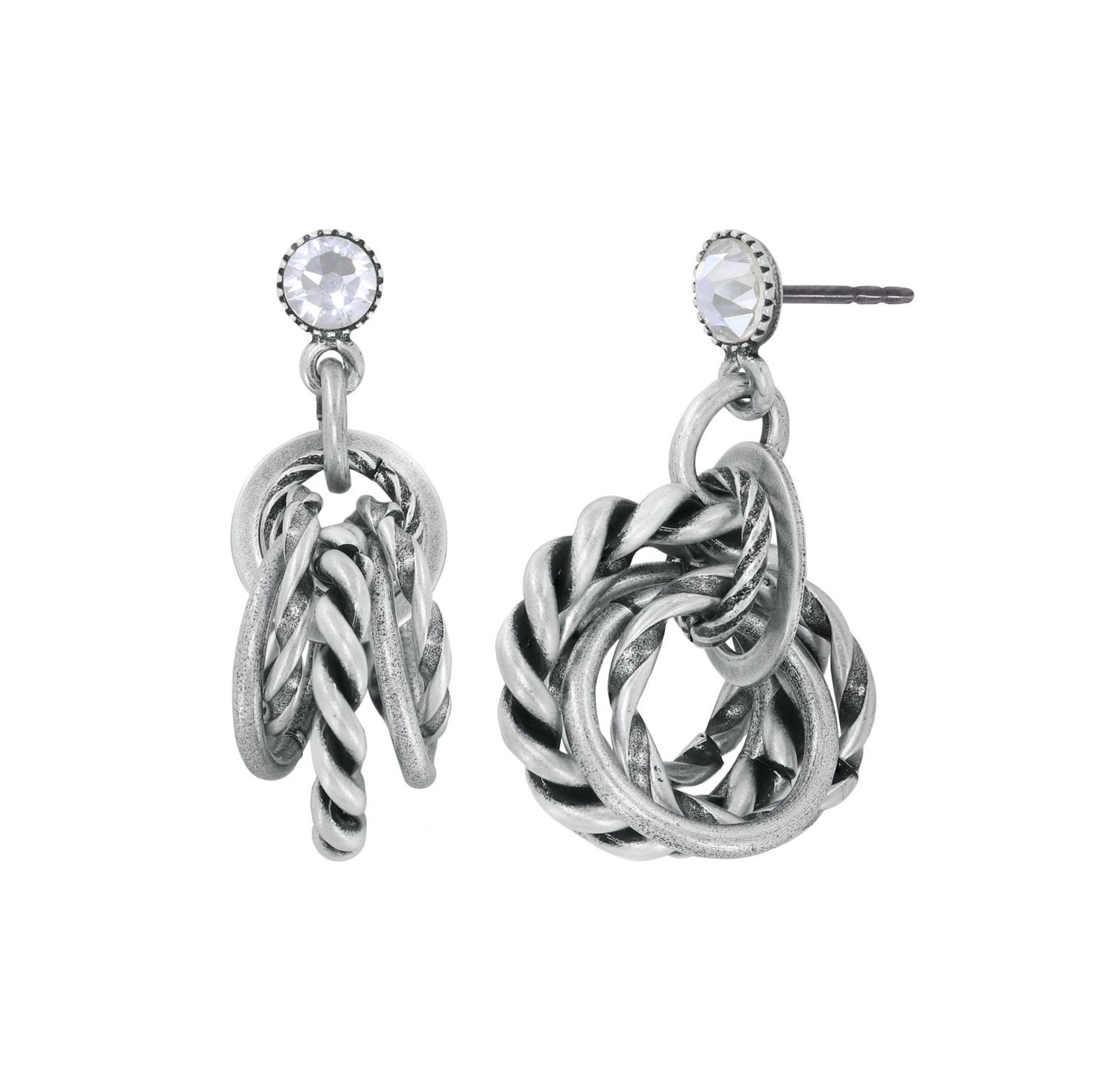 ​Konplott Ohrringe "Rings & Rhythm" silver light antik silver