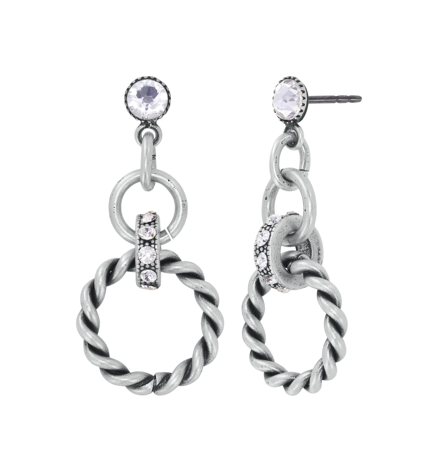 ​Konplott Ohrringe "Rings & Rhythm" silver light antik silver