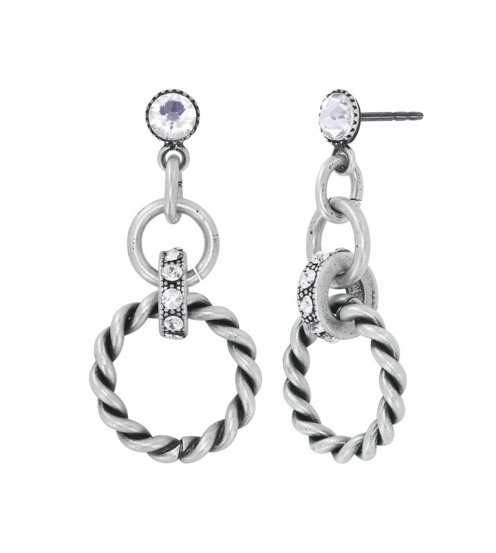 Konplott Ohrringe Konplott Ohrringe "Rings & Rhythm" silver light antik silver
