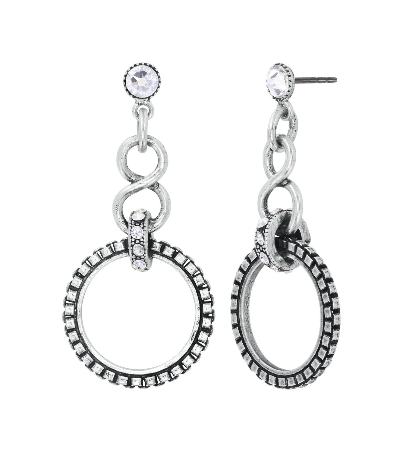 ​Konplott Ohrringe "Rings & Rhythm" silver light antik silver
