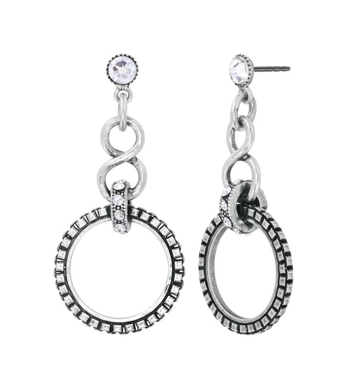 Konplott Ohrringe Konplott Ohrringe "Rings & Rhythm" silver light antik silver