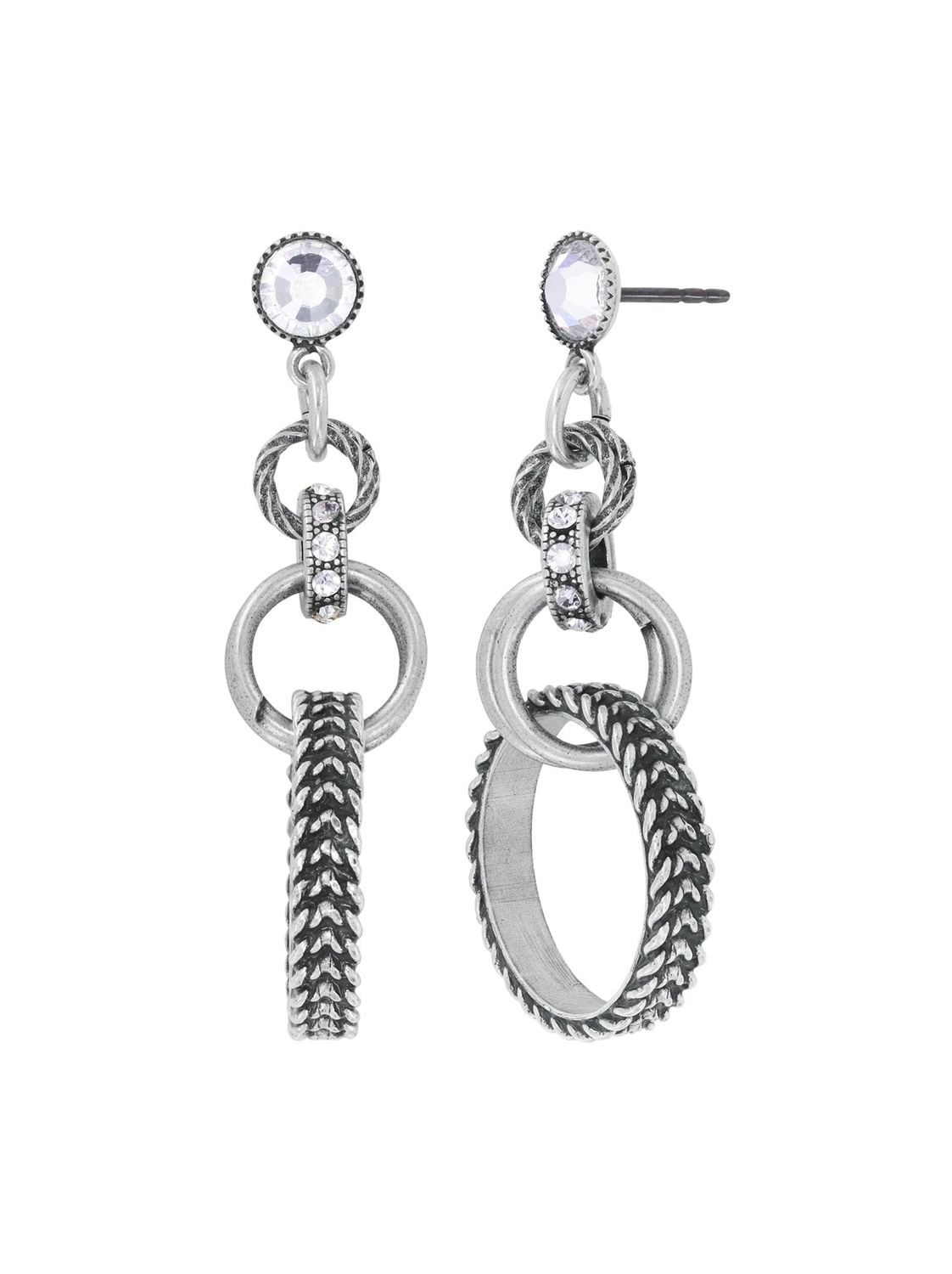 ​Konplott Ohrringe "Rings & Rhythm" silver light antik silver
