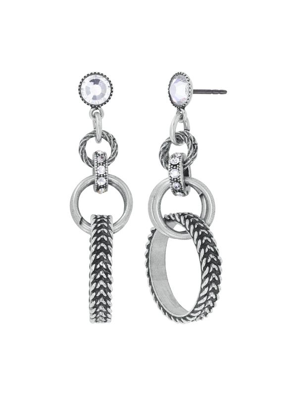 Konplott Ohrringe Konplott Ohrringe "Rings & Rhythm" silver light antik silver