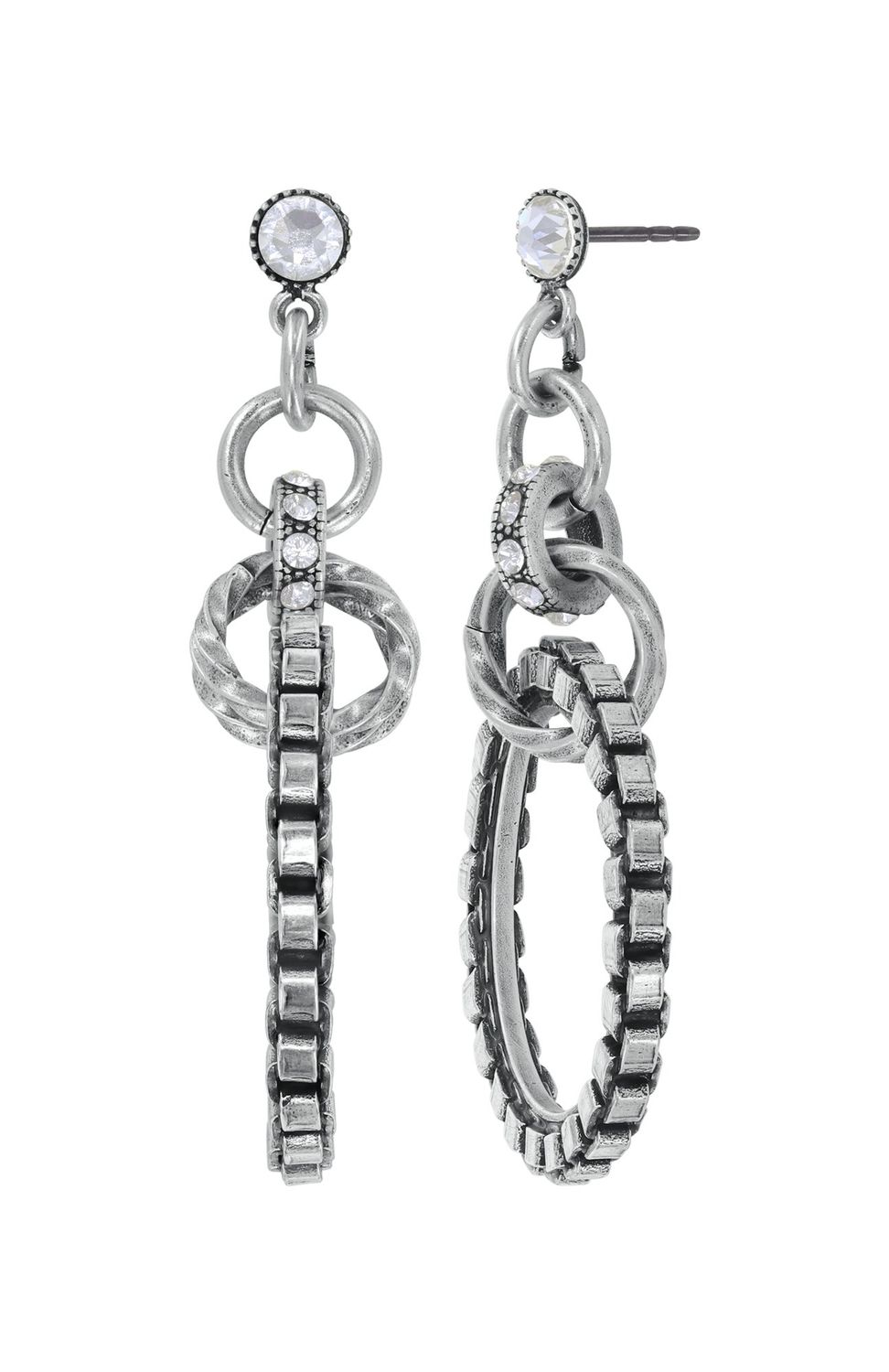 ​Konplott Ohrringe "Rings & Rhythm" silver light antik silver