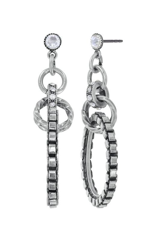 Konplott Ohrringe Konplott Ohrringe "Rings & Rhythm" silver light antik silver