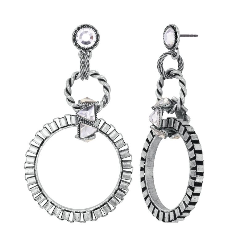 Konplott Ohrringe Konplott Ohrringe "Rings & Rhythm" silver light antik silver