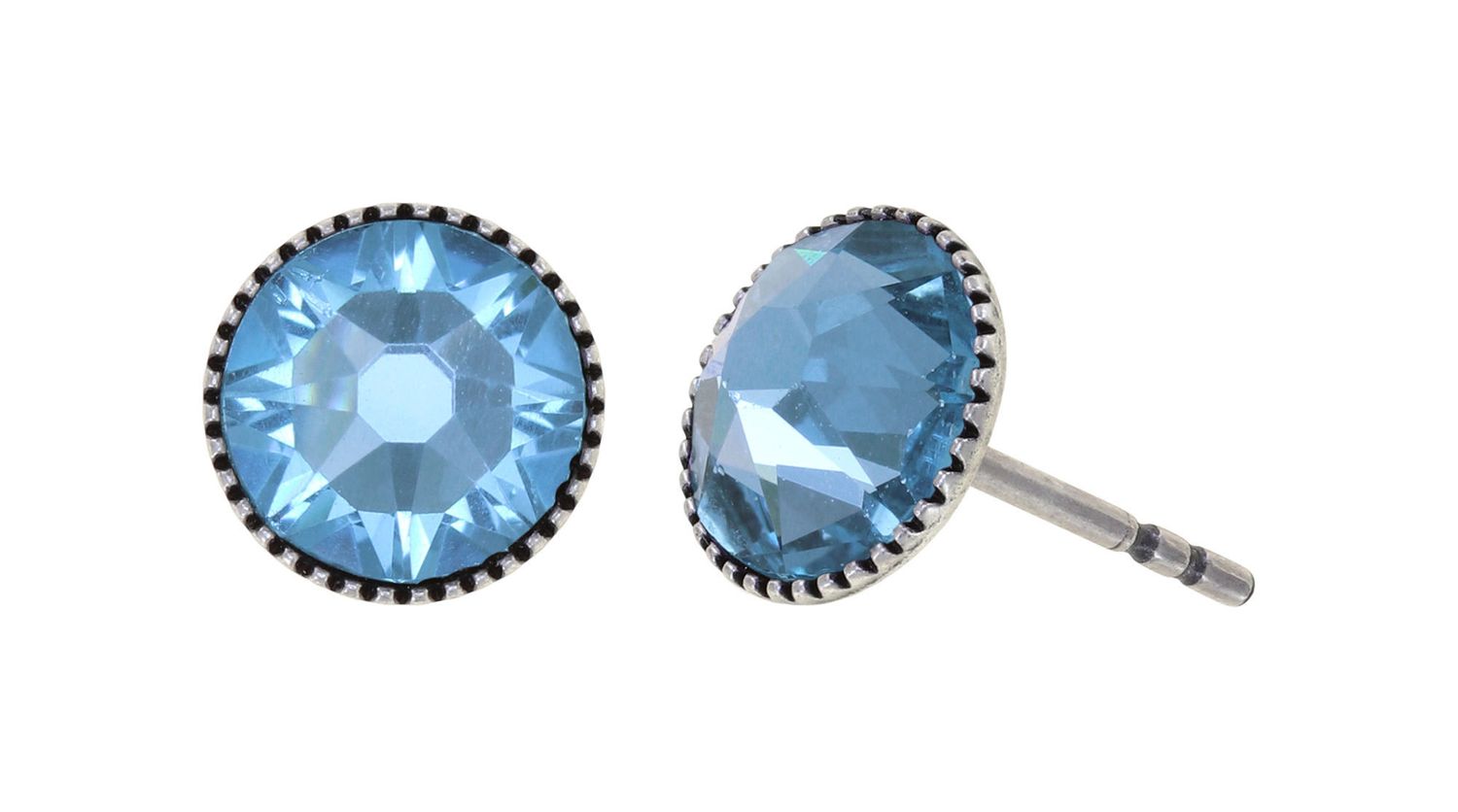 ​Konplott Ohrringe "Black Jack" light blue aquamarine
