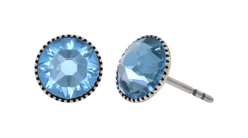 ​Konplott Ohrringe "Black Jack" light blue aquamarine