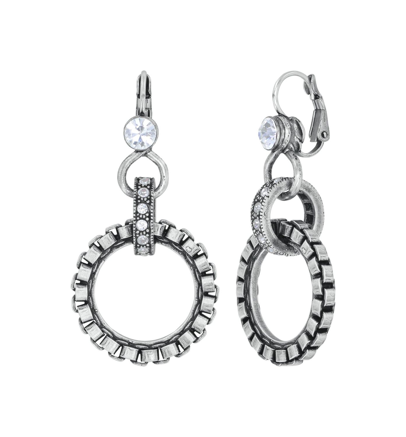 ​Konplott Ohrringe "Rings & Rhythm" silver light antik silver