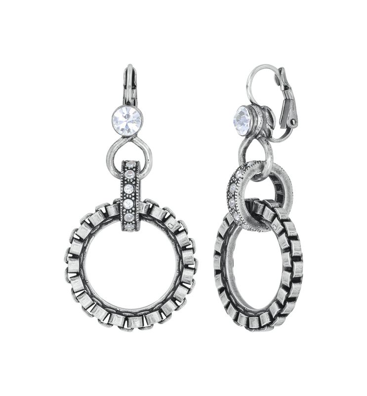 Konplott Ohrringe Konplott Ohrringe "Rings & Rhythm" silver light antik silver
