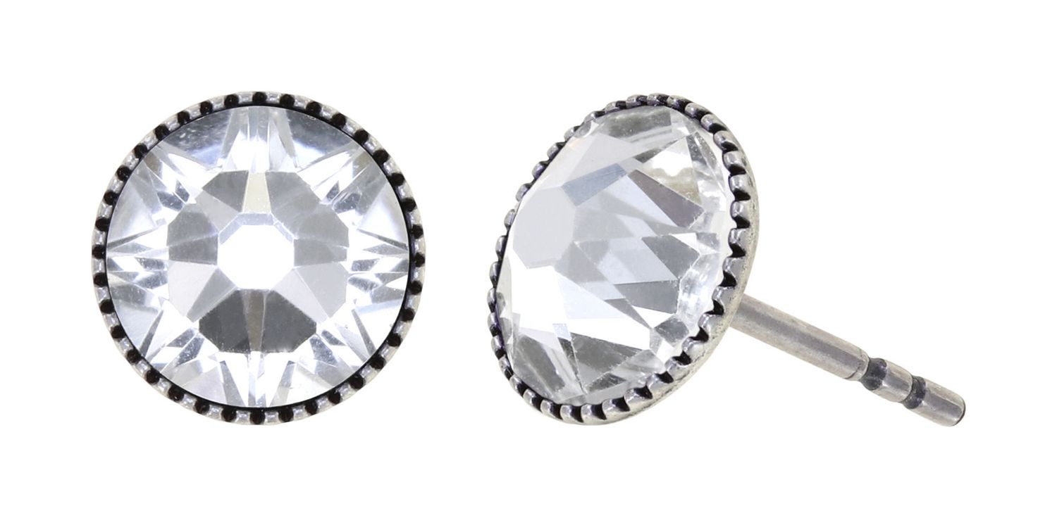 ​Konplott Ohrringe "Black Jack" white crystal