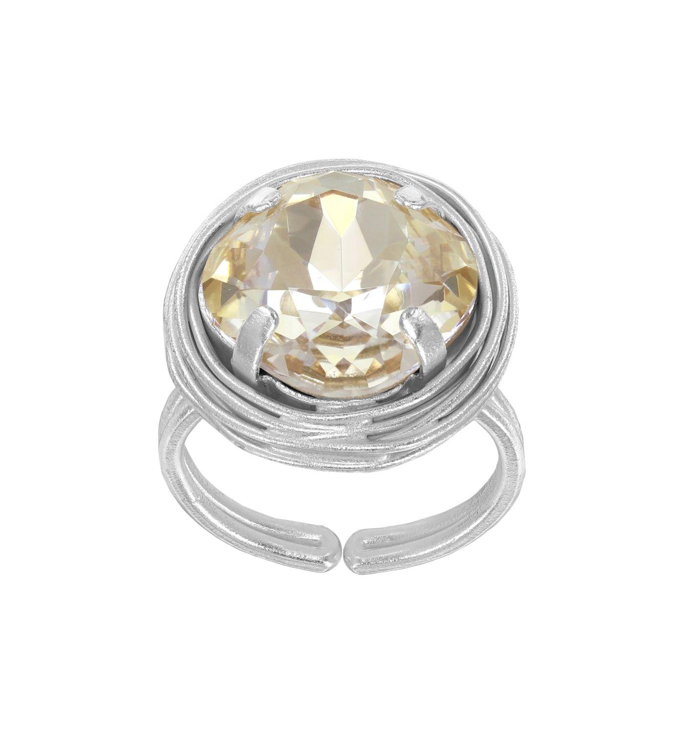 ​Konplott Ring "Global Glam" Shiny Silver Gr. L