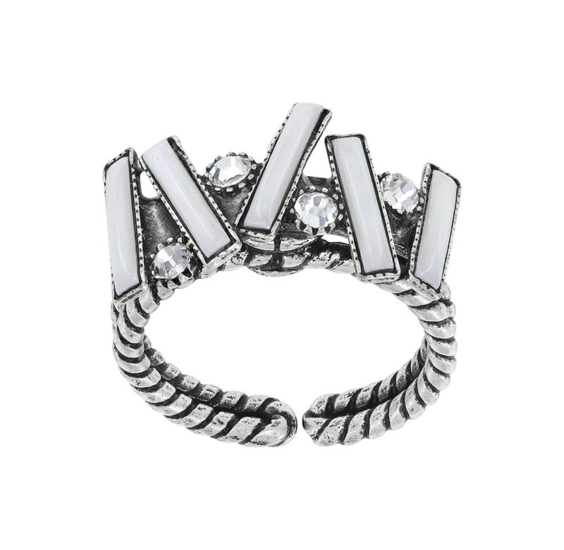 Konplott Ring "Small Tones Beating" weiß