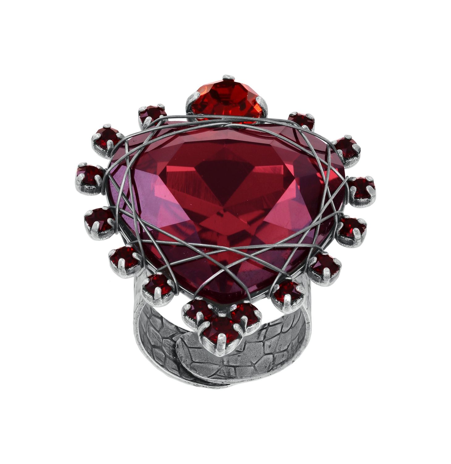 ​Konplott Ring "Hearts for Us" red