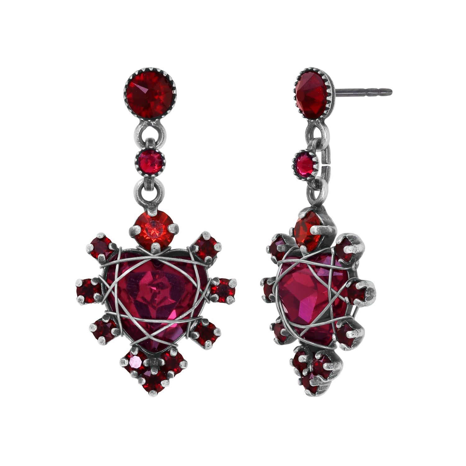 ​Konplott Ohrringe "Hearts for Us" red