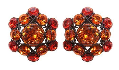 Konplott Ohrringe "Bended Lights" braun-orange