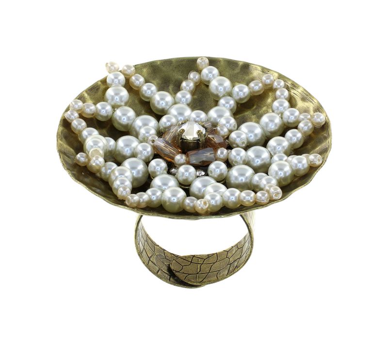 Konplott Ring "Soul of Thorns" Daylight - weiß/beige